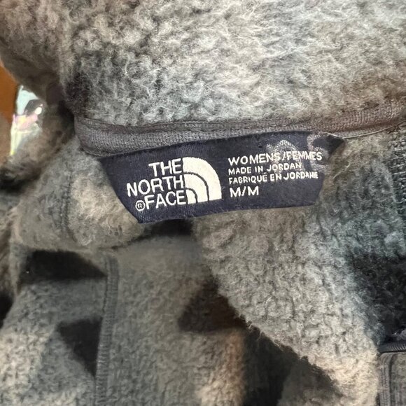 The‎ North Face Gray Crescent Plush Fleece Full  Jacket Size Medium - Picture 5 of 8